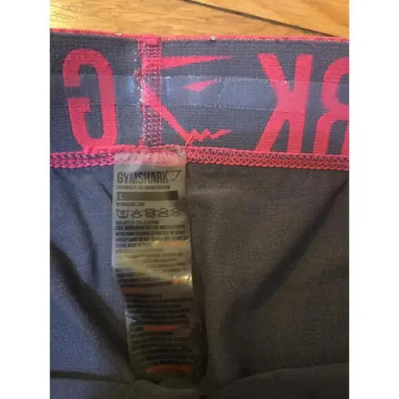 Gymshark Women's Leggings with Pink Logo Waistband capri - Picture 2 of 3